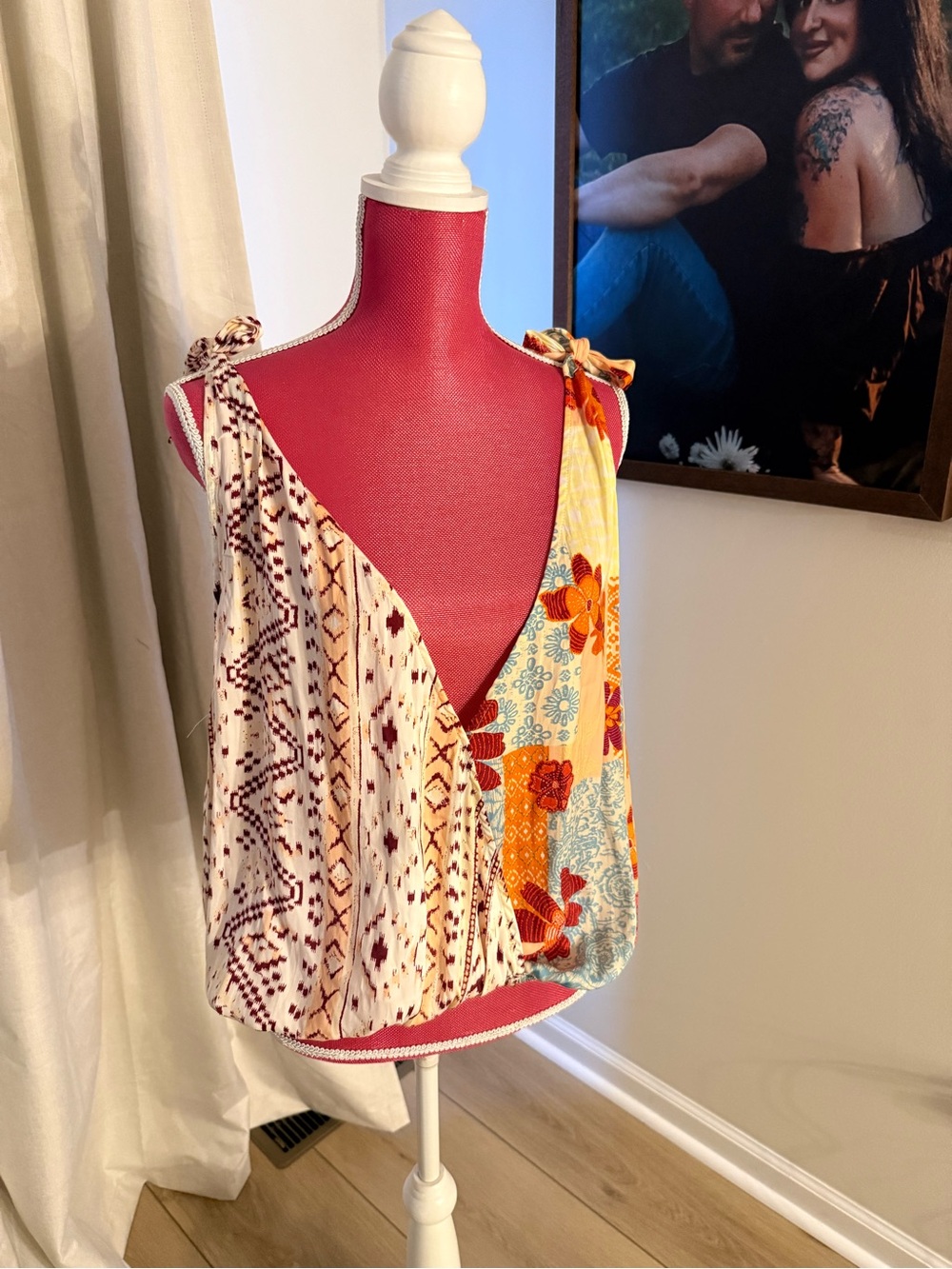 Free People Boho Tie-Shoulder Tank Top